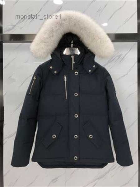 

mens down jackets moose parka winter waterproof cloth men wolf fur wyndham jacket hooded fourrure outwear raccoon furs warm knuck coat 51, Black
