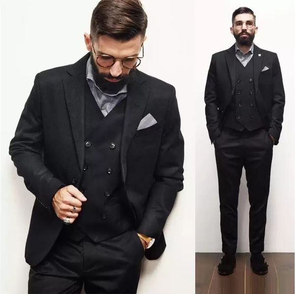 

wedding tuxedos 3 pieces suits sold separately blazer waistcoat trousers tuxedos party groom man suits jacket pants vest, Black;gray