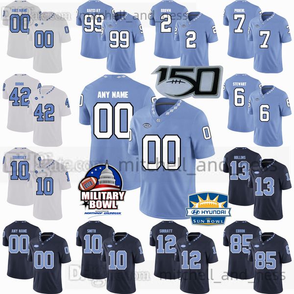 

custom s-6xl ncaa football jersey north carolina tar heels 0 tychaun chapman 80 will crowley 82 kendall karr 52 jonathan adorno 68 brian and, Black