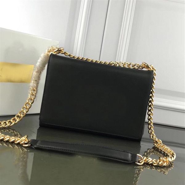 

2022 genuine leather crossbody bag women handbag wallet shoulder messenger bags classic metal badge golden chain interior pock2248