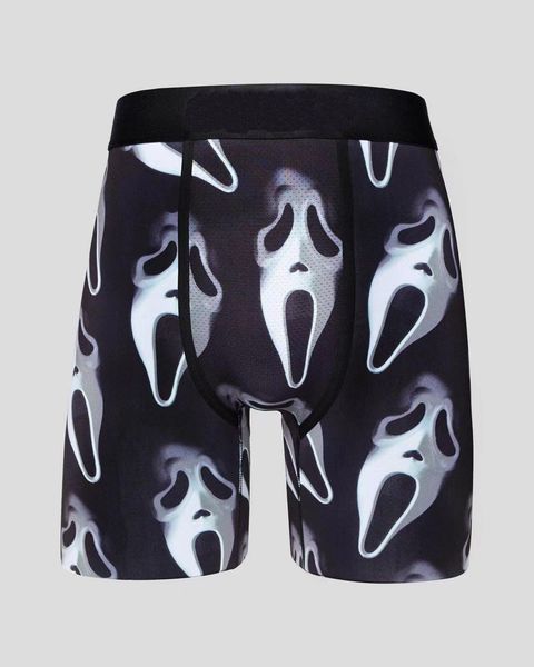 

random styles underpants men boxers sports hiphop skateboard street fashion size l-4xl cotton new luxury brand clothing geometric printed un, Black;white