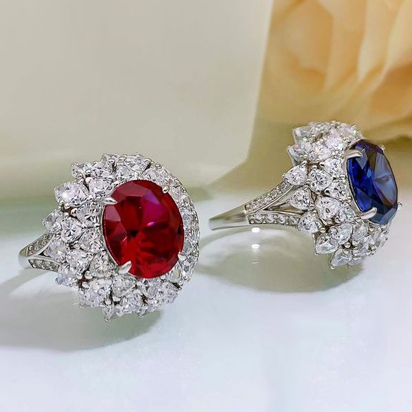 

wedding accessories pure silver engagement rings fadeless couple ruby diamonds birdal ring proposal ring no fading ladies jewelry r172, White