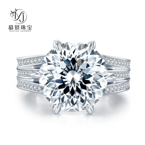 

wedding accessories pure silver engagement rings fadeless fireworks diamond birdal ring proposal ring no fading ladies jewelry r389, White