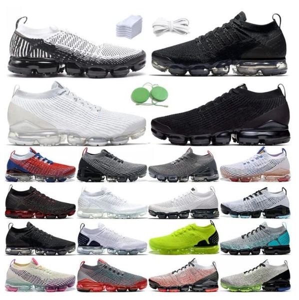 

men running shoes triple black white fashion flyknit 2.0 designer women fly knit cushion trainers zapatos outdoor sneakers walking eur 36-45