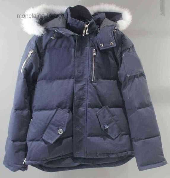 

canada men's down jacket moose coats high real fur mens canadian 3q parka g 51, Black