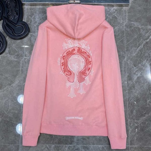 

fashion luxury mens jackets sweatshirts designer hoodies ch men women zipper cross scroll simple hooded sweater pullover hoodie casual coat, Black;brown