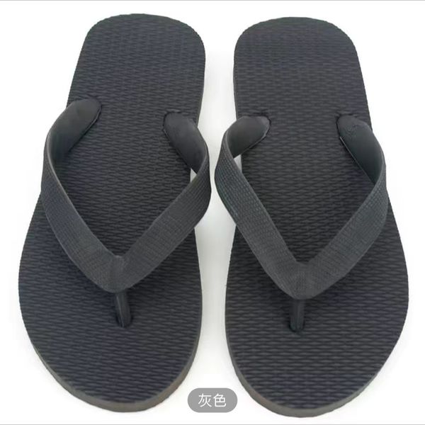 

rubber flip-flops slippers for men women new fashion wear beach personality clip foot flat non-slip rubbers slipper 19, Black