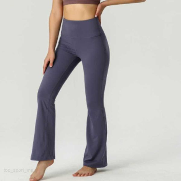 

new women yoga naked pants solid color nude sports leggings shaping trousers high waist tight flared fitness pant loose jogging sportswear w