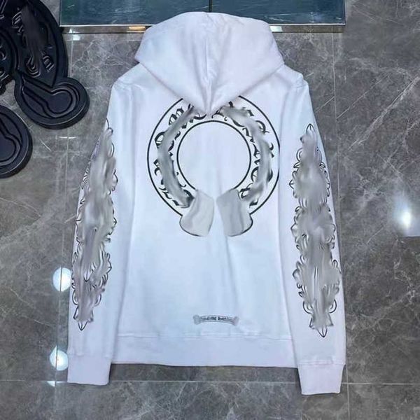 

mens fashion jackets luxury sweatshirts designer hoodies ch men women zipper cross scroll simple hooded sweater pullover hoodie casual coat, Black