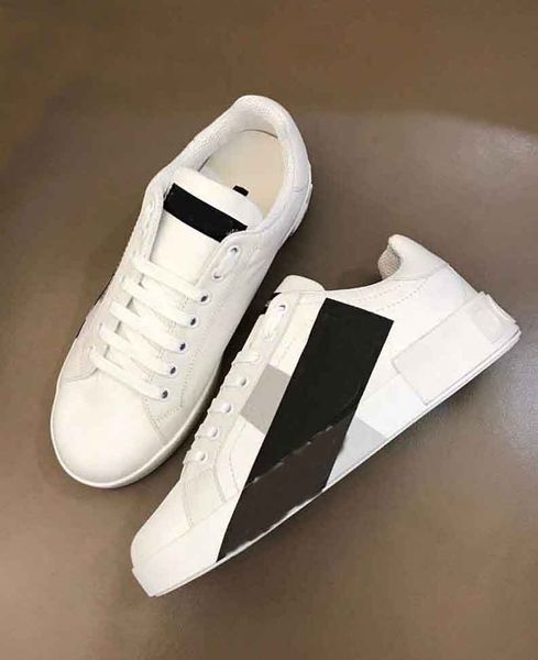 

22f/w luxury portofino men sneakers shoes white black calfskin nappa leather runner trainers technical runner women couple sports eu35-46