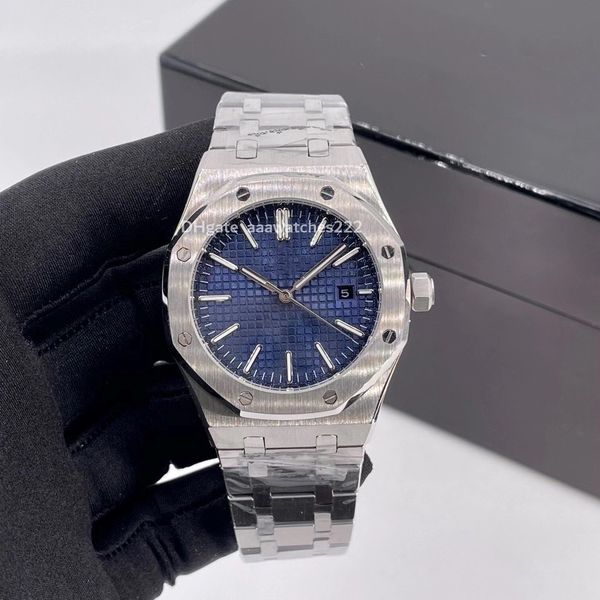 

designer watches 3120 movement orologio automatic mechanical men's watch with performance blue super gold 904l steel band leather 42mm, Slivery;brown