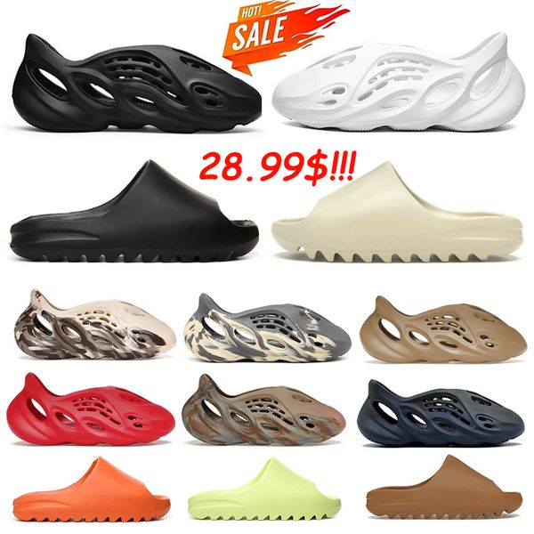 

designer slippers men women flat slides mens womans shoes enflame orange desert sand bone earth brown sandals outdoor beach slipper summer s, Black