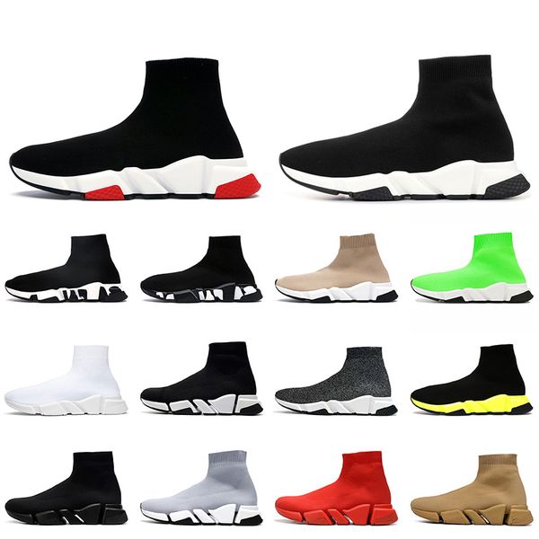 

women mens designer sock shoes balenciagas casual socks boots trainers balanciaga black white red knit sports loafers balencigas platform sn