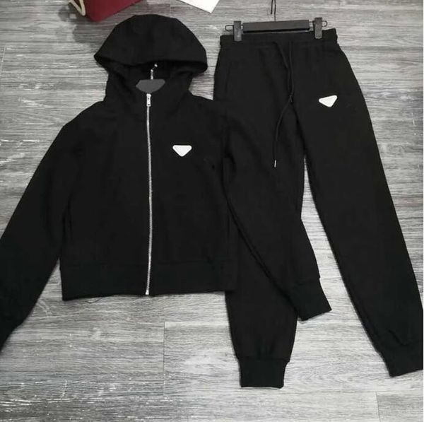 

women's tracksuits fashion womens tracksuit 23ss women two piece sets stylist causal hoodie clothing stylist casual sport set long slee, Gray