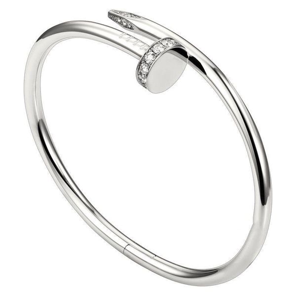 

gold bracelets lovers bracelet women cuff bangle open nails in hands christmas gifts for girls accessories stainless steel, Black