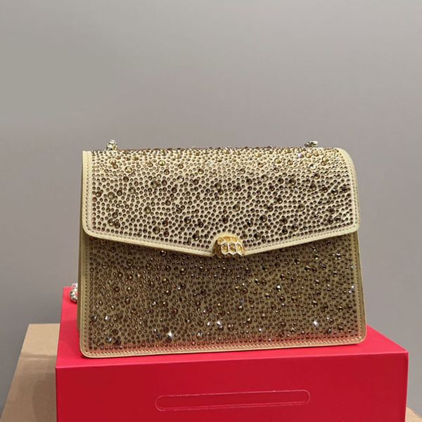 

diamonds chain bag rhinestone crossbody designer bag shoulder organ bags purse genuine leather tote snake diamond buckle evening clutch wall