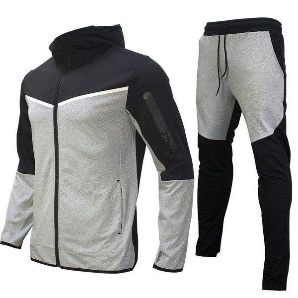 

men tracksuit designer sweat suit two piece set sports sweatpants with long sleeve for comfortable fabrics mens clothing, Gray