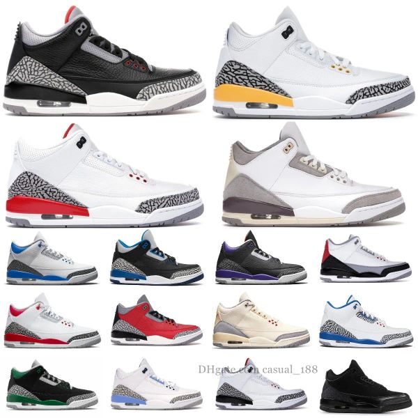

basketball shoes legend blue 3 concord women men 3s grey suede sneaker varsity red sport space jam trainer size 36-47