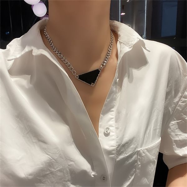 

womens necklace mens chains luxury designer necklace silver rope chain triangle pendant design party hip hop punk necklaces names statement
