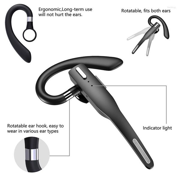 

headphones bluetooth business earphone wireless earbuds single handsfor driving hd call headphone microphone headset r45f