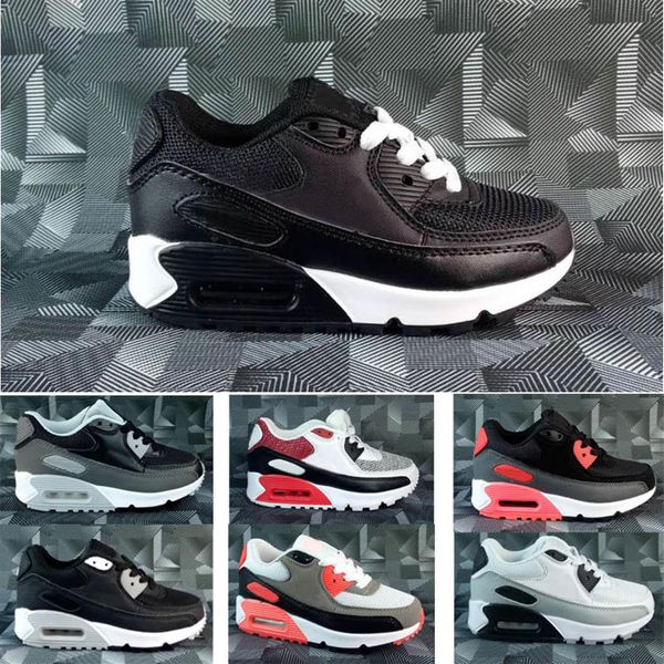 

2020 90 children running shoes boy girl young kid sport sneaker size 28-35197r, Black