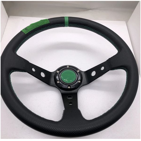 

wheel fitment tataka universal racing game steering wheel 14 inch 350mm drifting volante black leather pvc deep dish jdm sports
