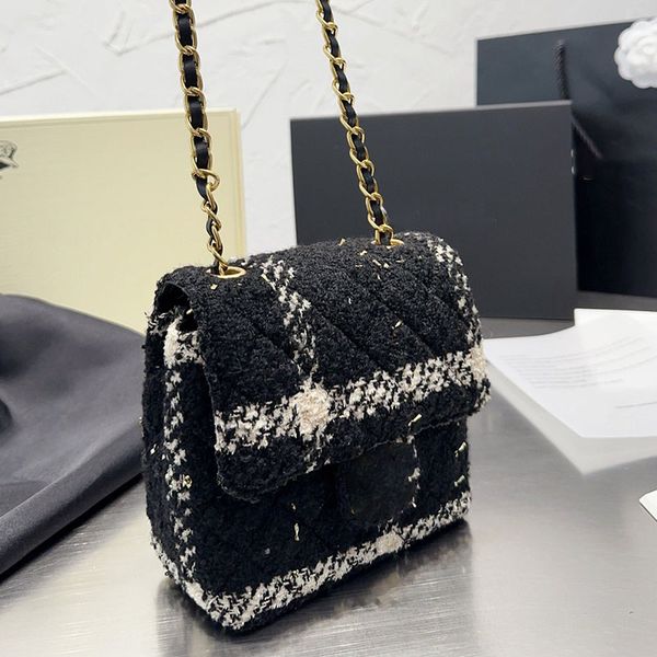 

cc bags luxury brand shoulder bags classic flap women tweed shoulder bag diamond lattice cross body vintage handbag pochettes coin purse car