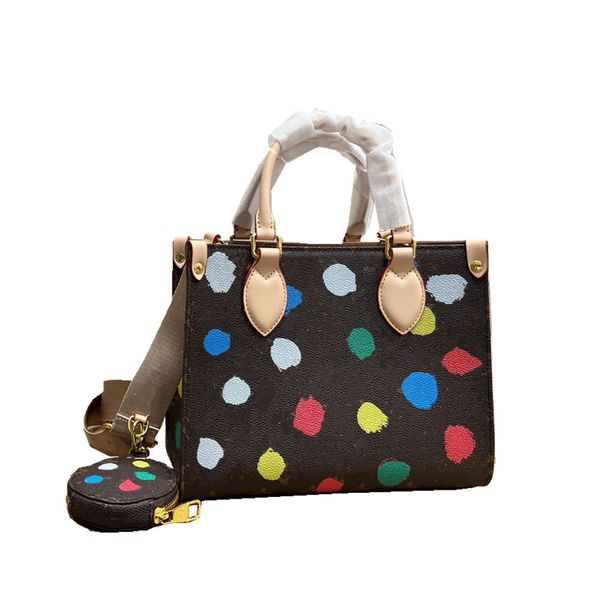 

women's shoulder bag wide shoulder strap designer graffiti handbag with small wallet