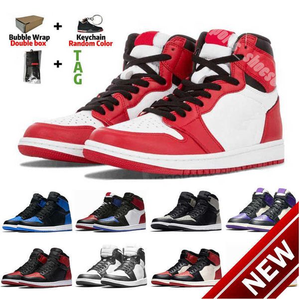 

2023 high basketball shoesoriginal jumpman outdoor shoes 1 og dark mocha hyper royal university blue fearless obsidi
