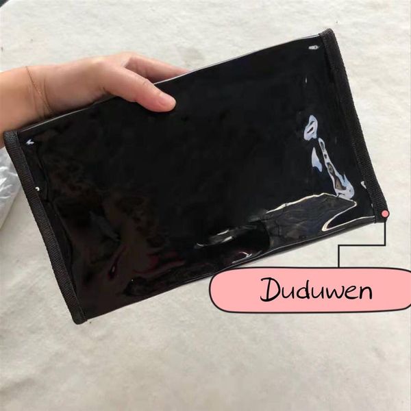 

24x14x8cm fashion g black glossy classic makeup comsetics storage bag g collection boutique2042