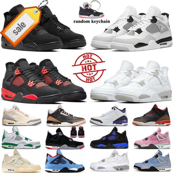 

basketball shoes woman mens sneakers 4s university blue white sail black cat racer blue charity game katrina men women trainers size 36-47