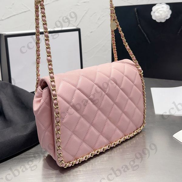 

22k womens caviar mini organ bags classic lambskin diamond quilted wallets hardware coins woven chain designer shoulder crossbody multi pock