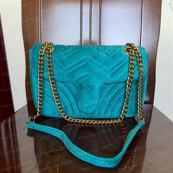 

fashion shoulder bags classic gold chain 26cm velvet bag heart style women handbag tote purse messenger handbags3026