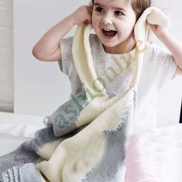 

blanket animal pattern blanket children's knitting angel home textile