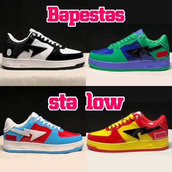 

shoes designer women bapestas casual shoes men women sta low sneakers nigo designer bathing apes grey black patent leather green white abc c