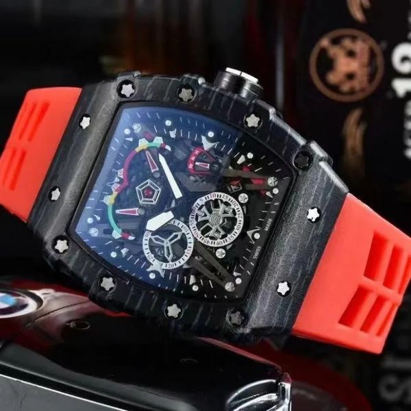 

mens mechanical watch rm055 special custom automatic machinery semi ceramic material swiss movement wristwatches, Slivery;brown