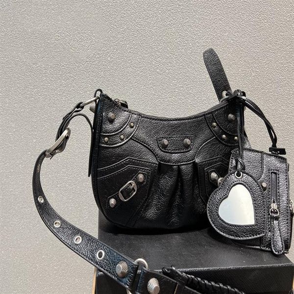 

2022 women lady le cagole motorcycle shoulder bags luxury designers crossbody clutch wallet purse pochette retro vintage282o