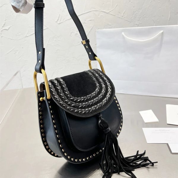 

cowhide women handbags designer bag round saddle tassel shoulder bags hard girls fashion purses