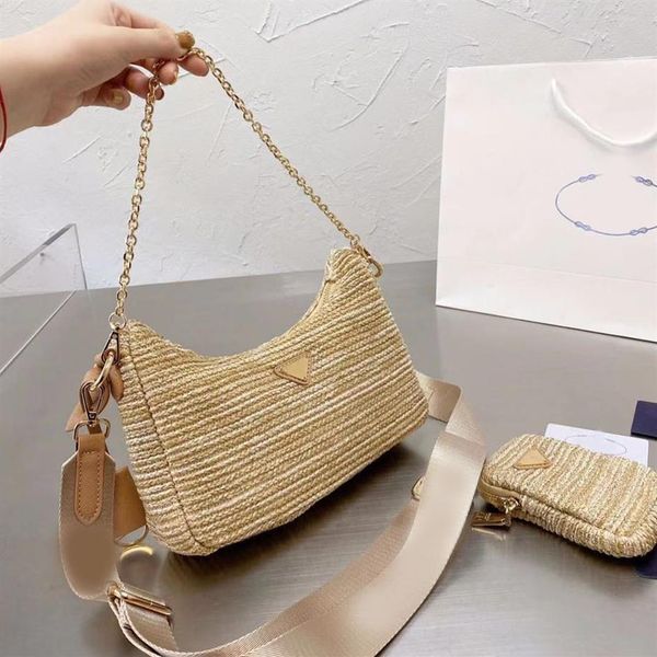 

womens hobo bags shoulder bag handbags purses wallets fashion women straw weave hobos crossbody handbags packs 3 sizes328z