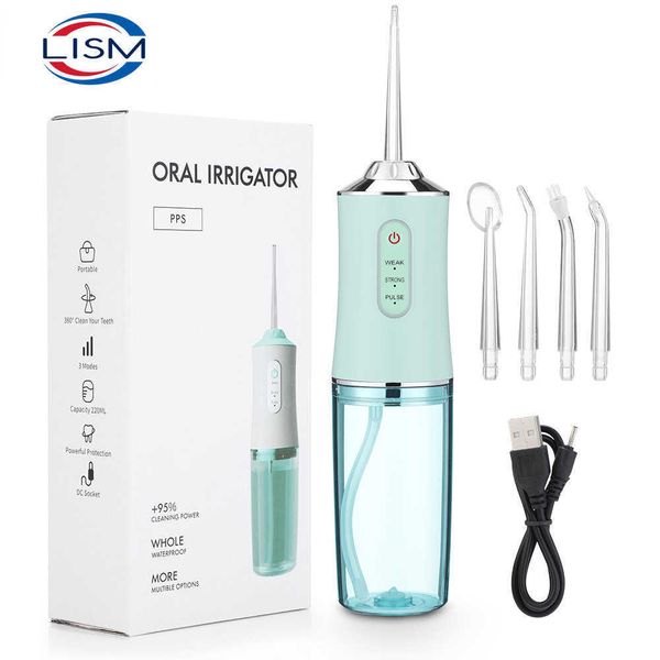 

oral irrigators other hygiene irrigator portable dental water flosser usb rechargeable jet floss tooth pick 4 tip 220ml 3 modes ipx7 1400rpm