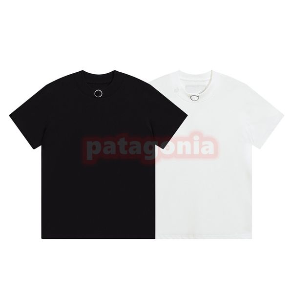 

high fashion mens round neck t shirt designer womens logo embroidery tees couples short sleeve size xs, White;black