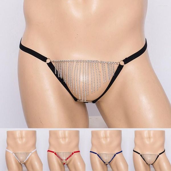 

underpants men g-string t-back briefs sissy panties lingerie underwear, Black;white