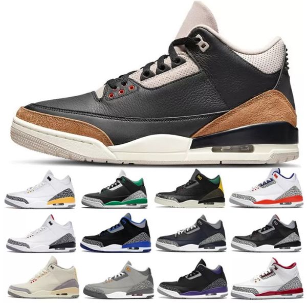 

desert elephant 3s basketball shoes 3 sports sneakers pine green black cat cement court purple cool grey hall of fame sz 40-47 discount geor