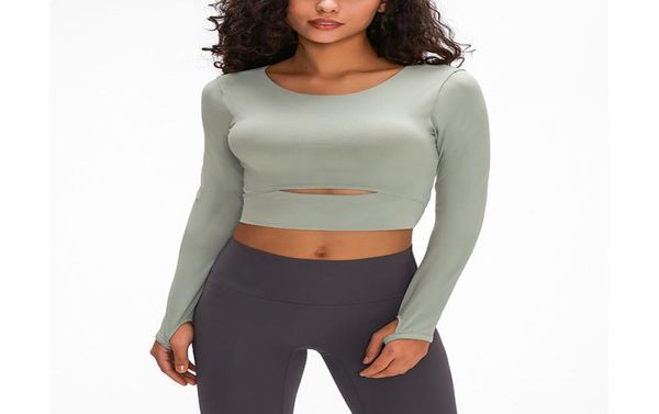 

sports long sleeved tshirt bra half short yoga outfit slim fit fitness women039s with bra cushion exercise tank europ8597543, White;red