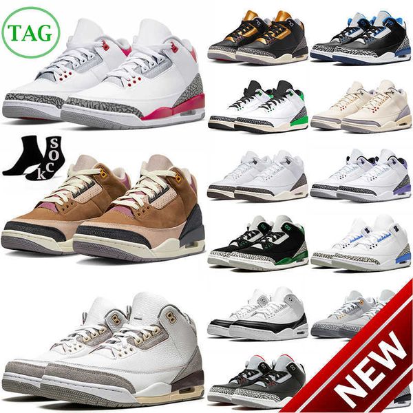 

2023 high basketball shoes3 basketball shoes for men women jumpman 3s archaeo brown fragment fire red new cool grey
