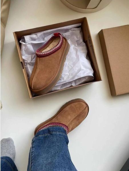 

2024 Christmas Tazz Slippers Classic Snow Boots Designer Ultra Mini Chestnut Australia Tasman Slipper Dealworld AUS Warm Boot Winter Booties, Red