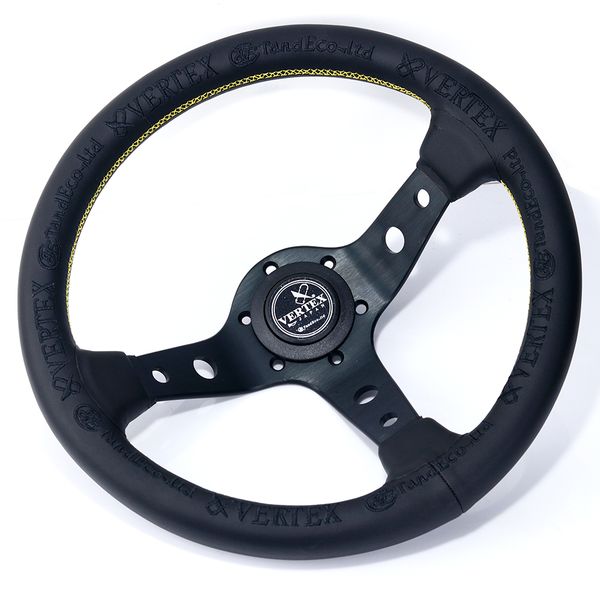 

vertex king racing steering wheel 330mm jdm black genuine leather