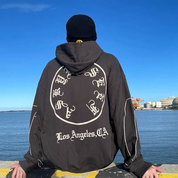 

askyurself men's hoodie man sweatshirts kanyes hoodies loose sweatshirts oversize hooded plus size sweatshirt heavy cotton women thicke, Black