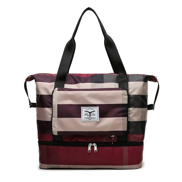 

oxford bag large capacity folding travel bags waterproof luggage tote handbag gym yoga hand storage bag female multifunctional backpacks dry