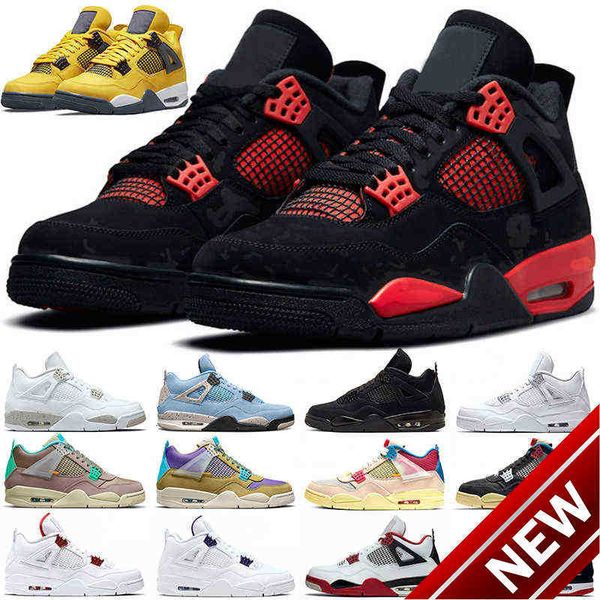 

sandals with box 2023 high basketball shoesjumpman 4 men outdoor shoes 4s red thunder lightning white oreo university blue black cat